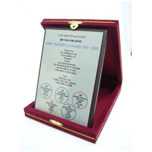AV-plaque with velvet box