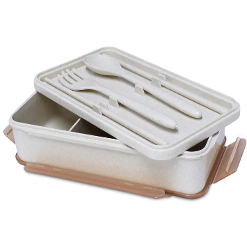 Buy Wheat eco-friendly lunch box with cutlery set